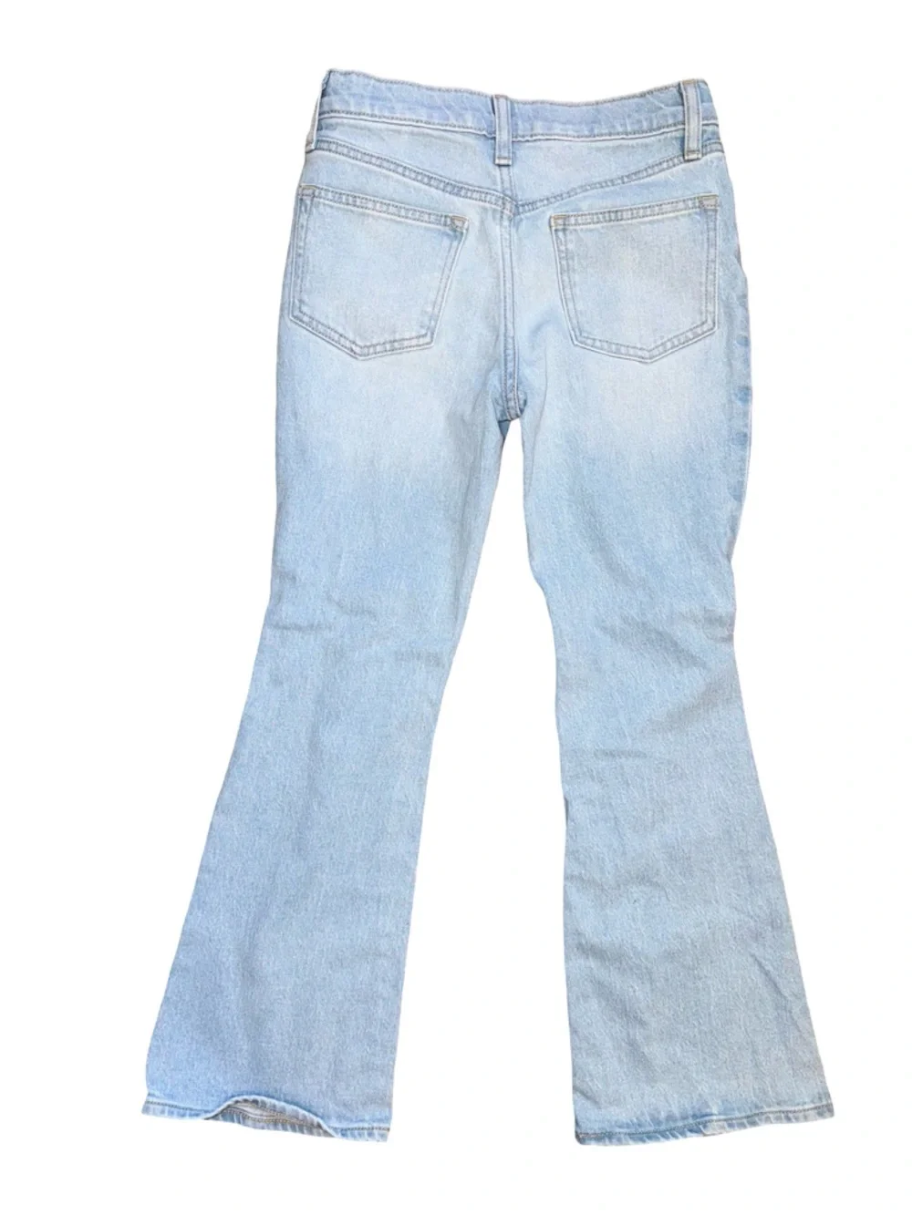 Girls Old Navy Light Blue Kids' Flared Distressed Jeans